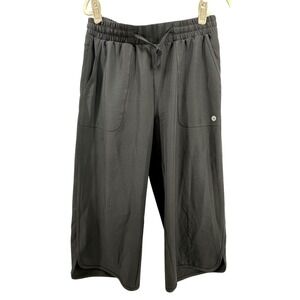 Baeleaf Womens‎ Black Athletic Pants Drawstring Waist Wide Legs M